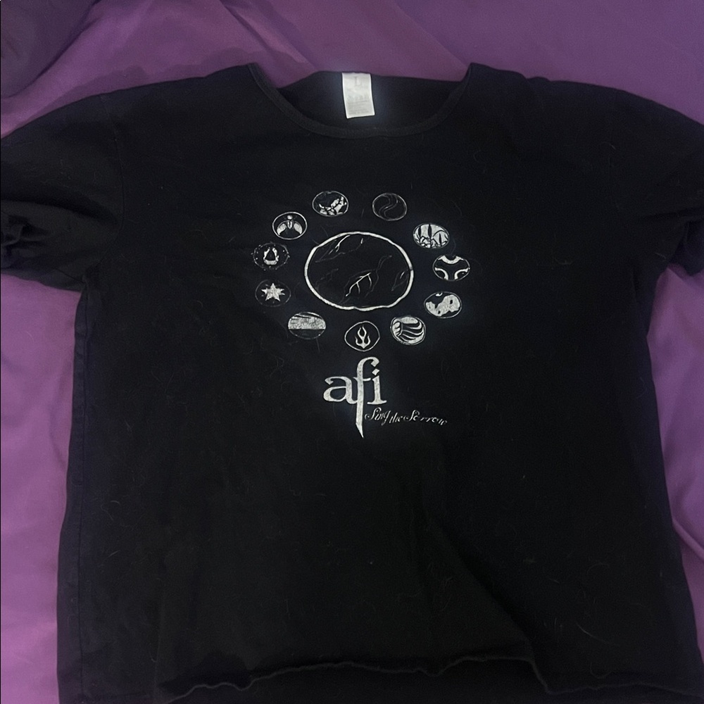 AFI sing the sorrow Black Graphic T-Shirt womens size large